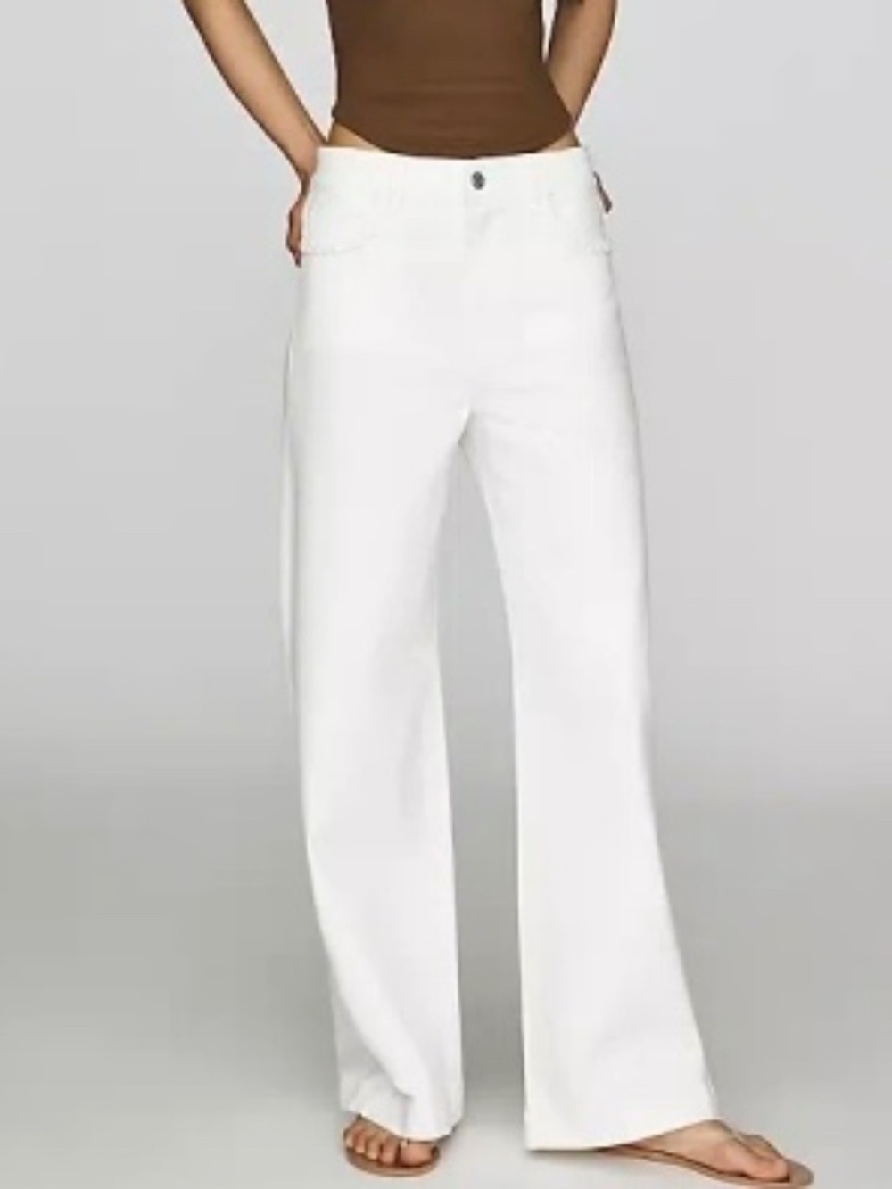 NWT PAIGE Anessa Braided High-rise Wide-leg Jeans